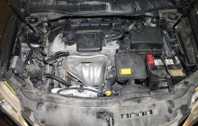Установка ГБО на Toyota Camry подкапотное пространство 